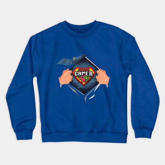 Super Gamer Crewneck Sweatshirt by G4M3RS